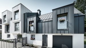 Алюминиевая кровля Система PREFALZ 43 Серый камень P.10 Prefa